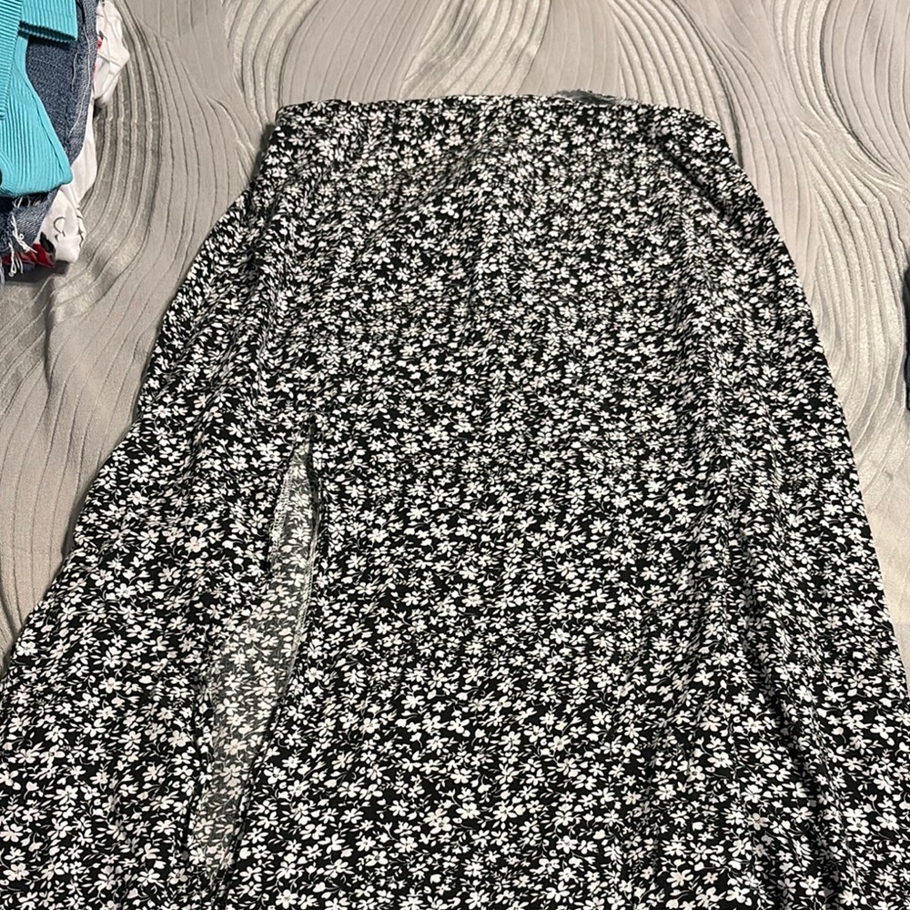 Black and White Casual Sleeveless Maxi Sundress